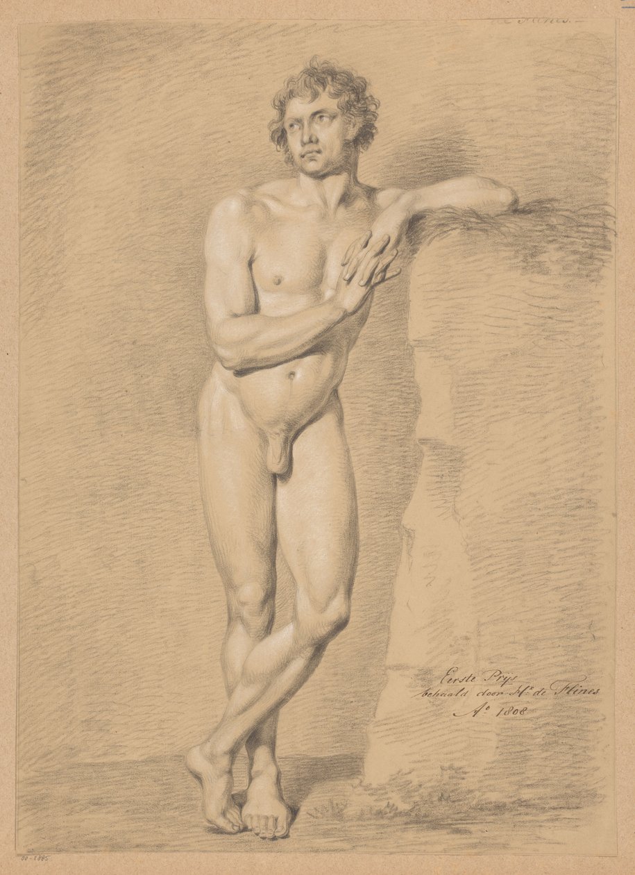 Nu masculino em pé, visto de frente (1º prêmio 1808) de Hendrik de Flines