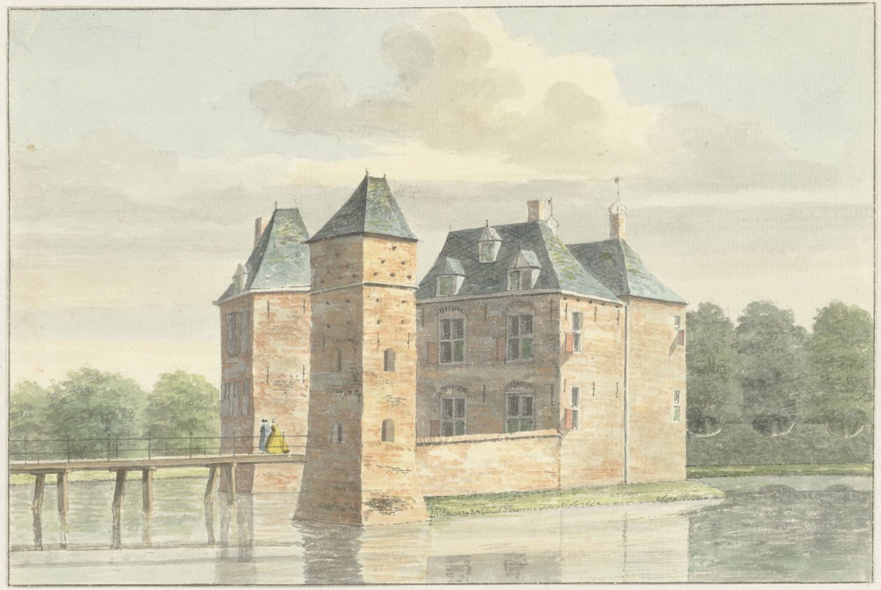 Castelo de Moersbergen perto de Doorn de Hendrik de Winter