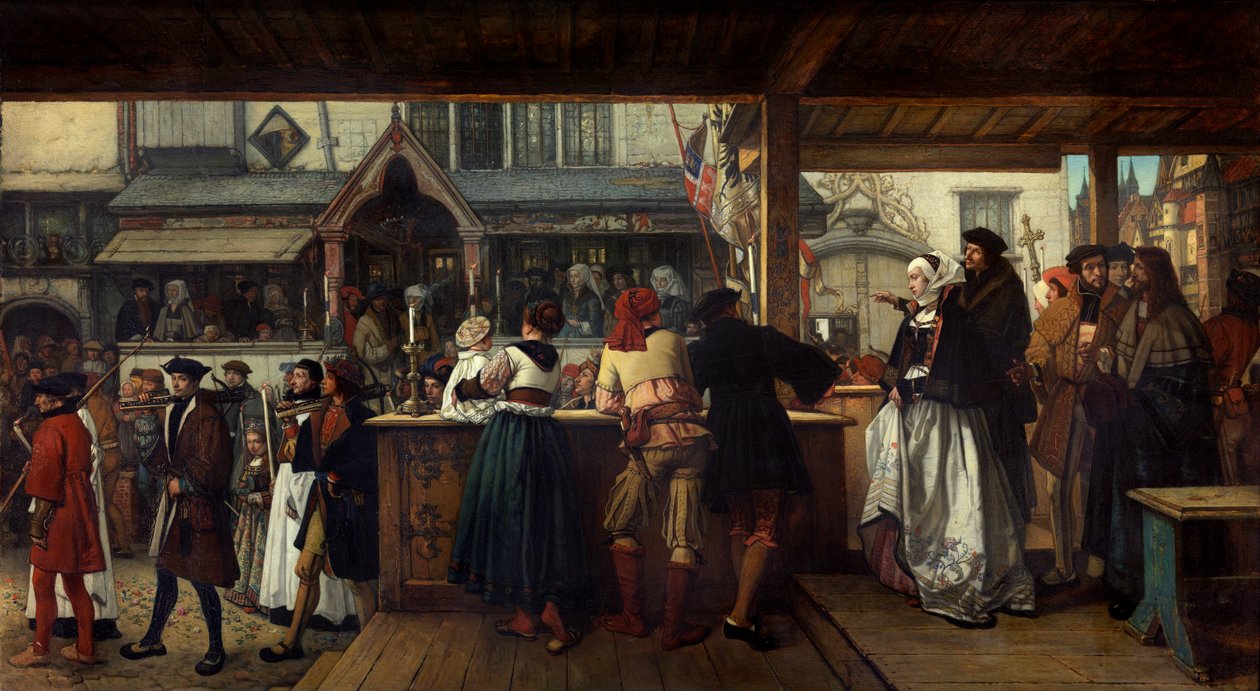Albrecht Dürer em visita a Antuérpia em 1520 de Hendrik or Henri Leys
