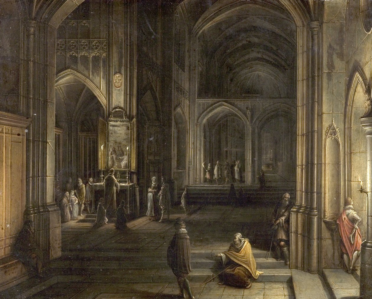 Interior de uma igreja, 1620 de Hendrik the Younger Steenwyck