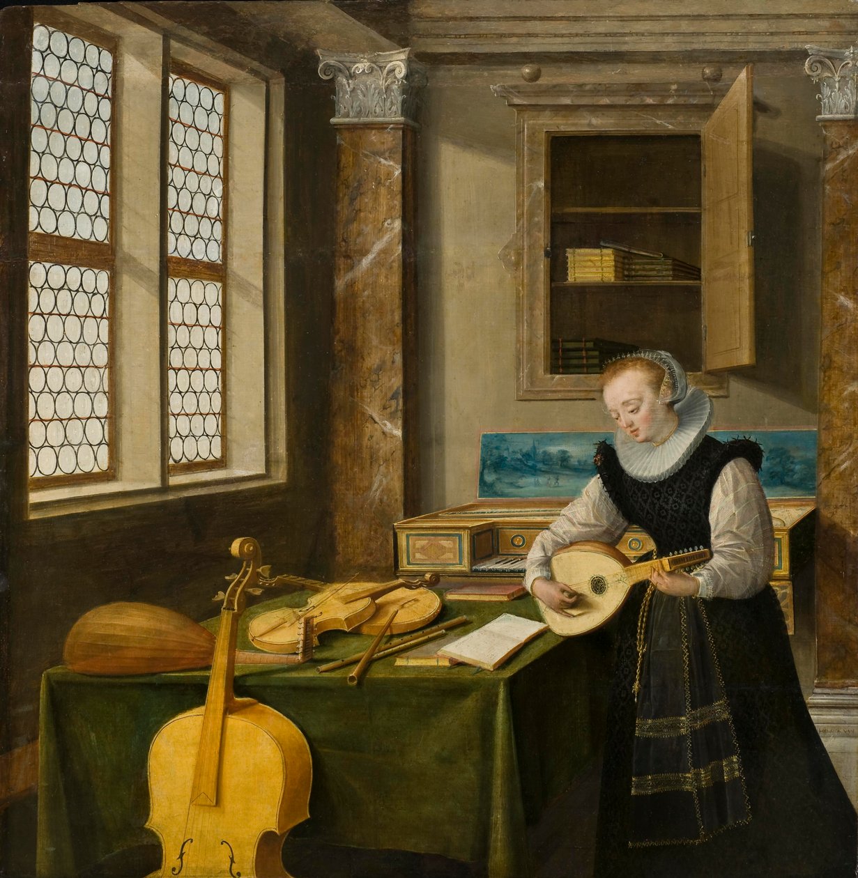 Senhora tocando o alaúde, c.1610 de Hendrik the Younger Steenwyck