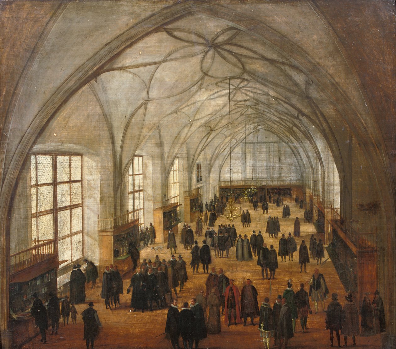 O Vladislav Hall no castelo em Praga de Hendrik the Younger Steenwyck