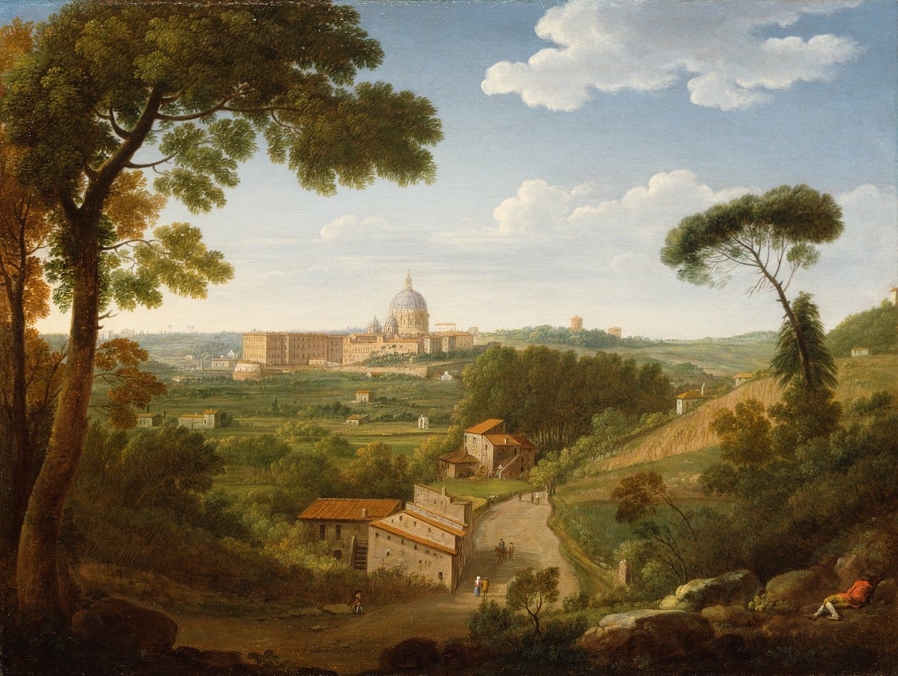 O Vaticano de Monte Mario (óleo sobre tela) de Hendrik van Lint