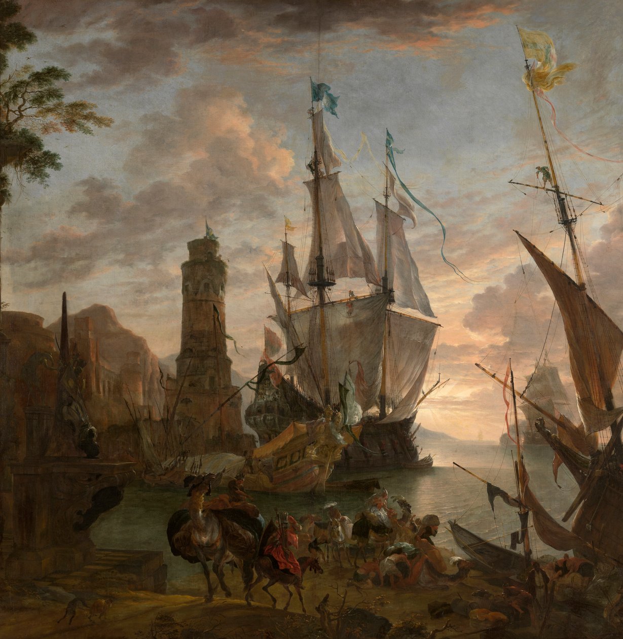Porto Oriental (óleo sobre tela) de Hendrik van Minderhout