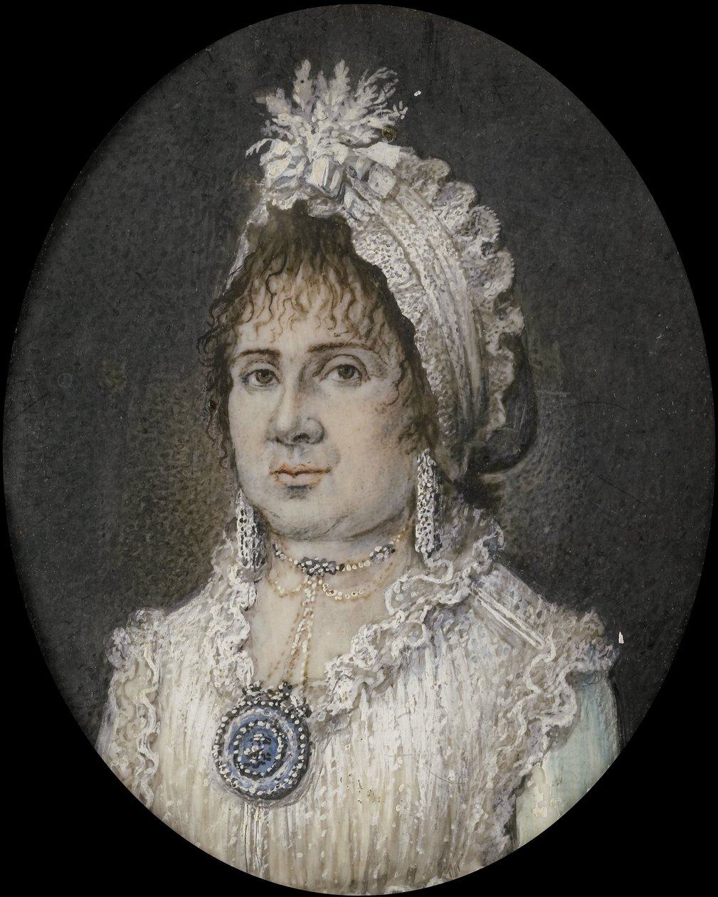 Catarina Theresia Weber (1760/61-1847). Esposa de Joannes Titsingh, Amsterdã de Hendrik van Overklift (possibly)