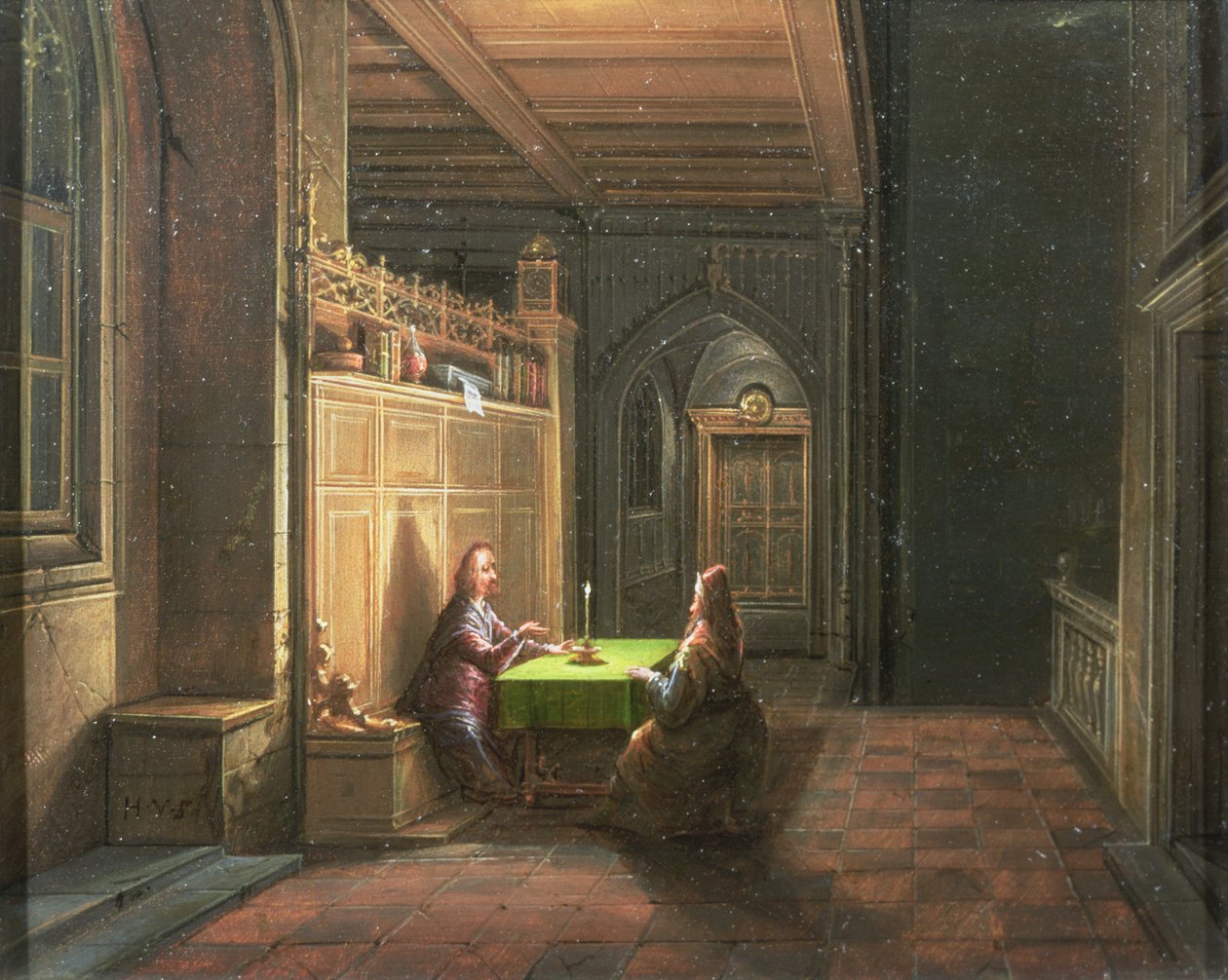 Cristo na casa de Nicodemis de Hendrik van Steenwyck