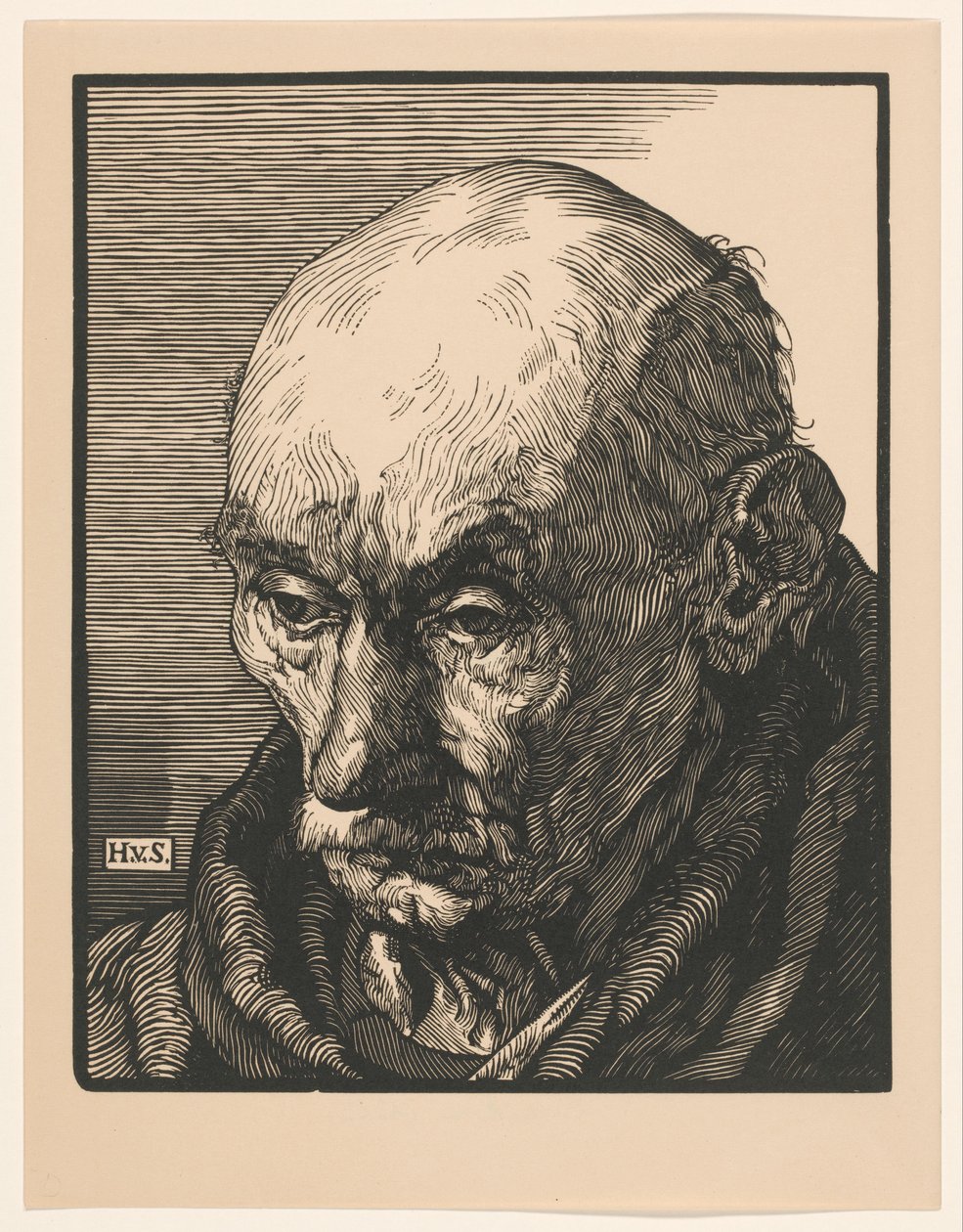Retrato de um homem velho desconhecido de Hendrik van Straten