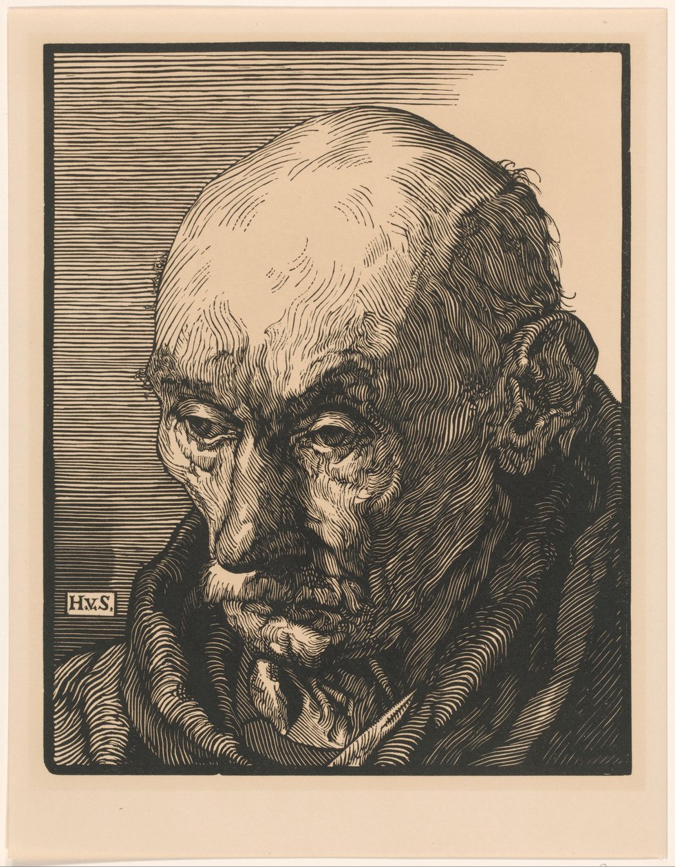 Retrato de um homem velho desconhecido de Hendrik van Straten
