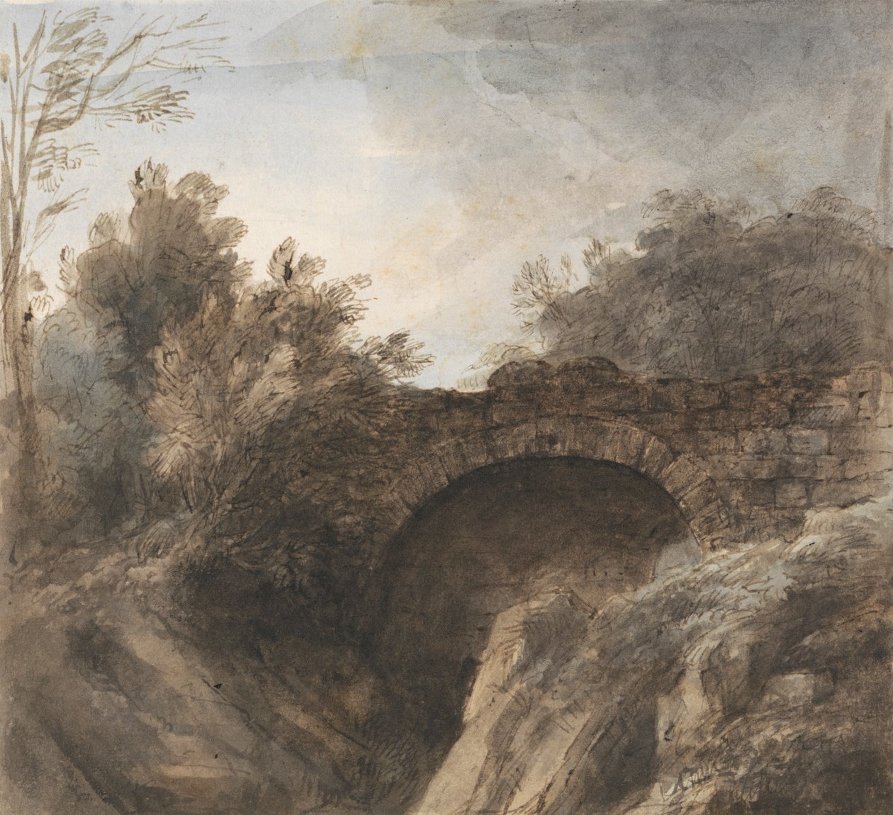 Ponte sobre um desfiladeiro profundo de Heneage Finch fourth Earl of Aylesford