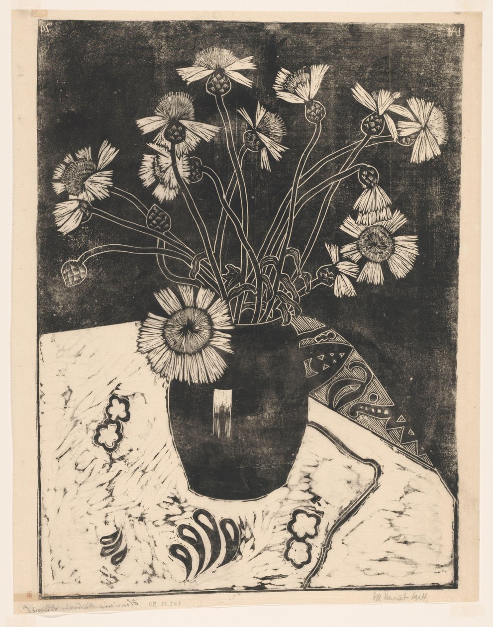 Flores em um vaso de Henk Henriët (signed by artist)