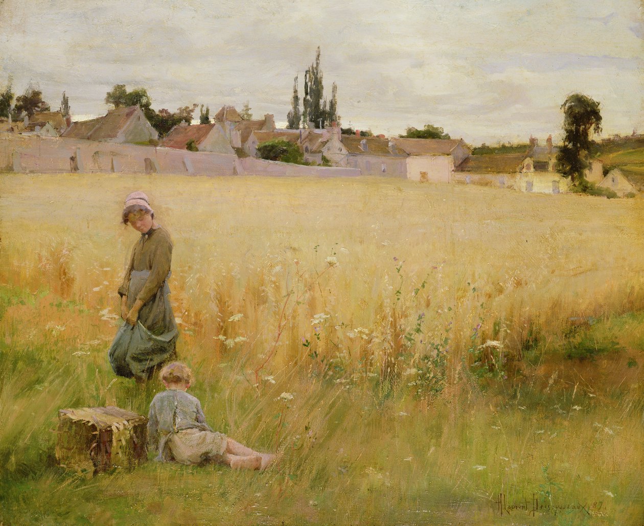 Um prado de verão, 1887 de Henri Alphonse Louis Laurent Desrousseaux