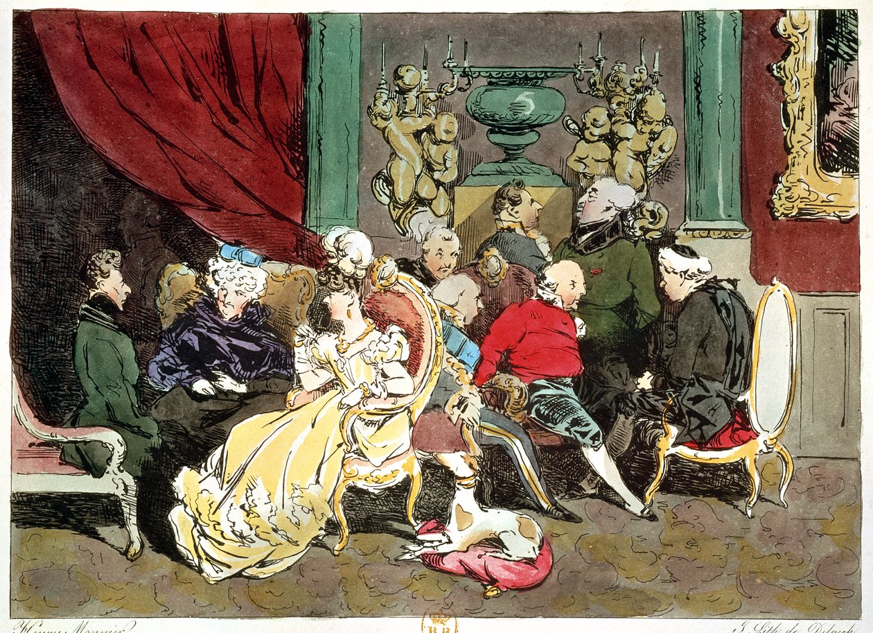 O Faubourg Saint-Germain, gravado por Delpech, 1828 de Henri Bonaventure Monnier