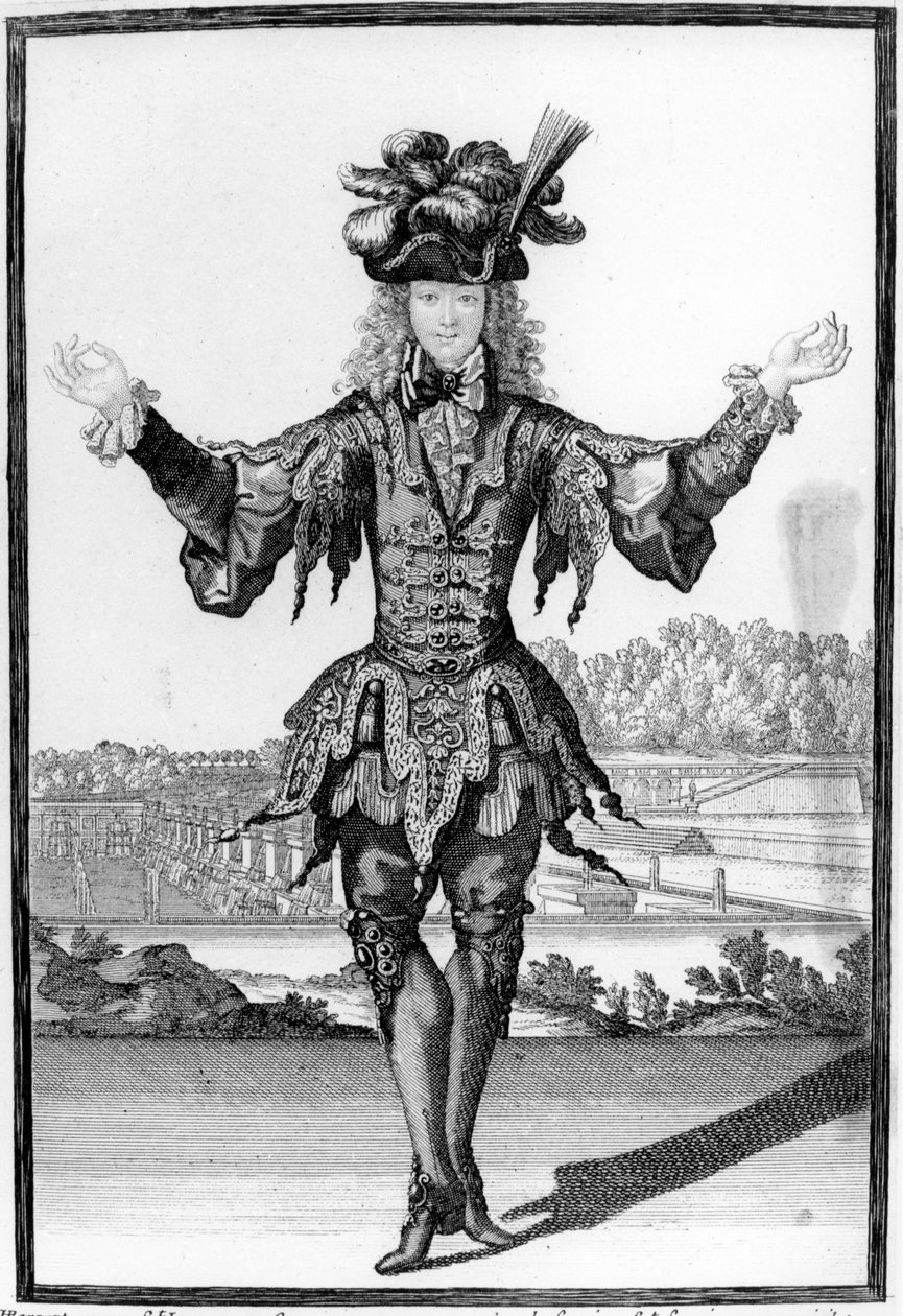 Um homem de qualidade vestido de dançarino, c.1695 de Henri Bonnart