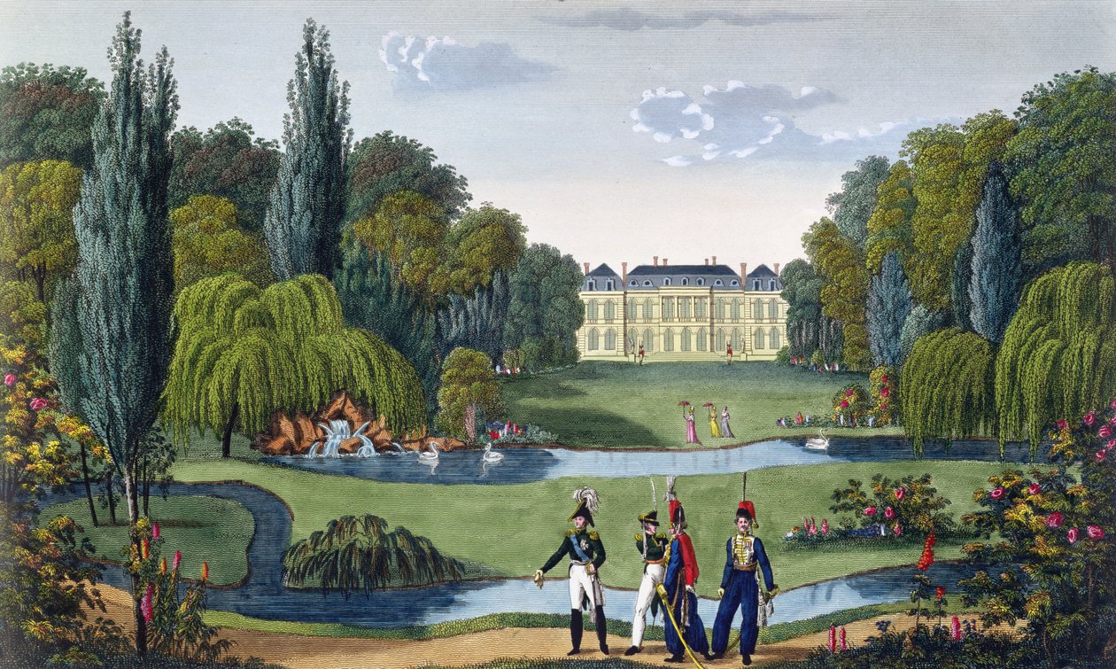 O Elysee Bourbon, c.1815-20 (gravura a cores) de Henri Courvoisier Voisin