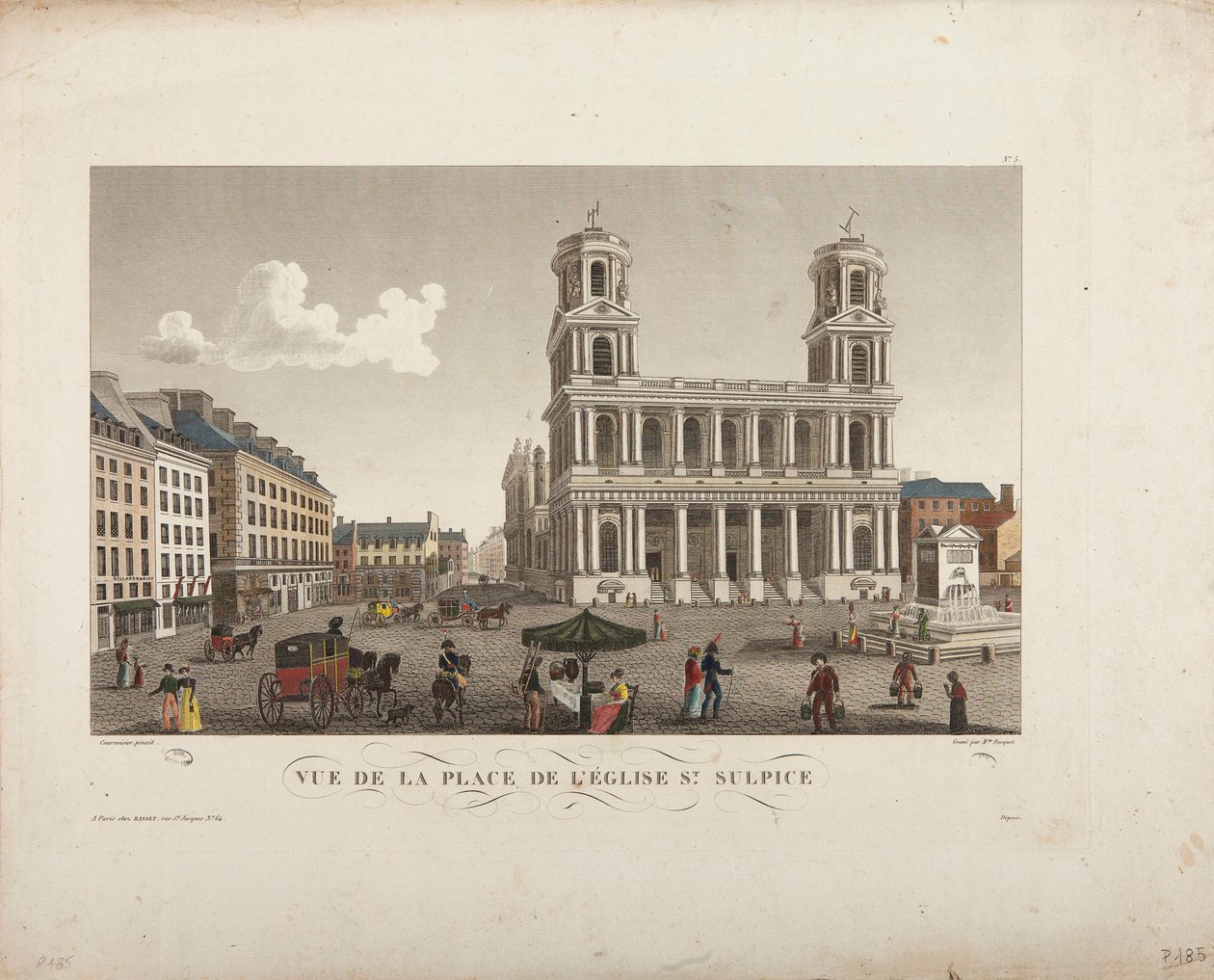Vista da praça da Igreja de Saint-Sulpice de Henri Courvoisier Voisin