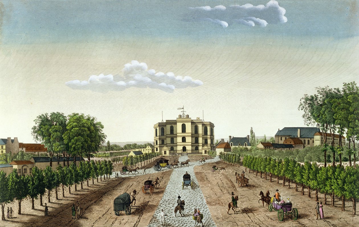 O Observatório Real, c.1815-20 (gravura a cores) de Henri Courvoisier Voisin