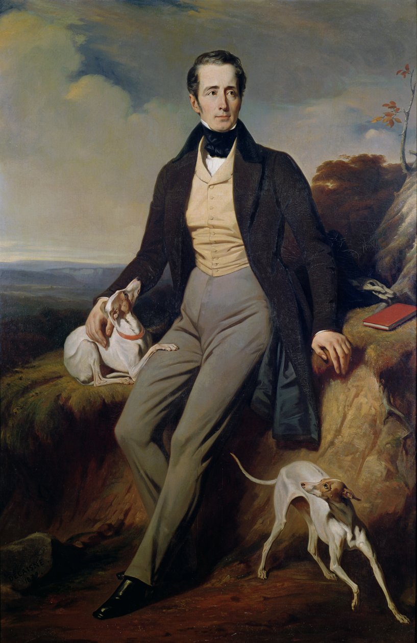 Retrato de Alphonse de Lamartine (1790-1869) 1830 de Henri Decaisne