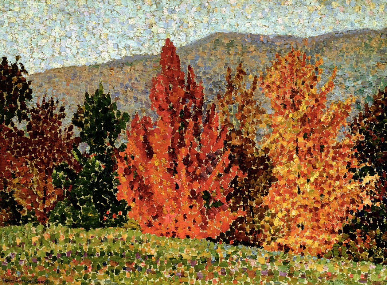 Paisagem do outono, c.1903 de Henri Edmond Cross
