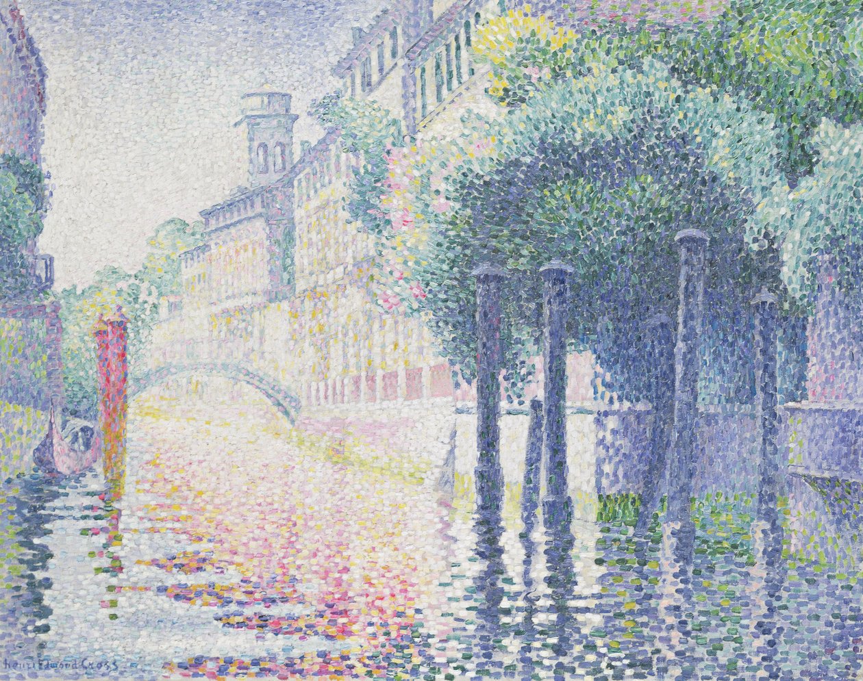 Rio San Trovaso, Veneza, 1903-4 de Henri Edmond Cross