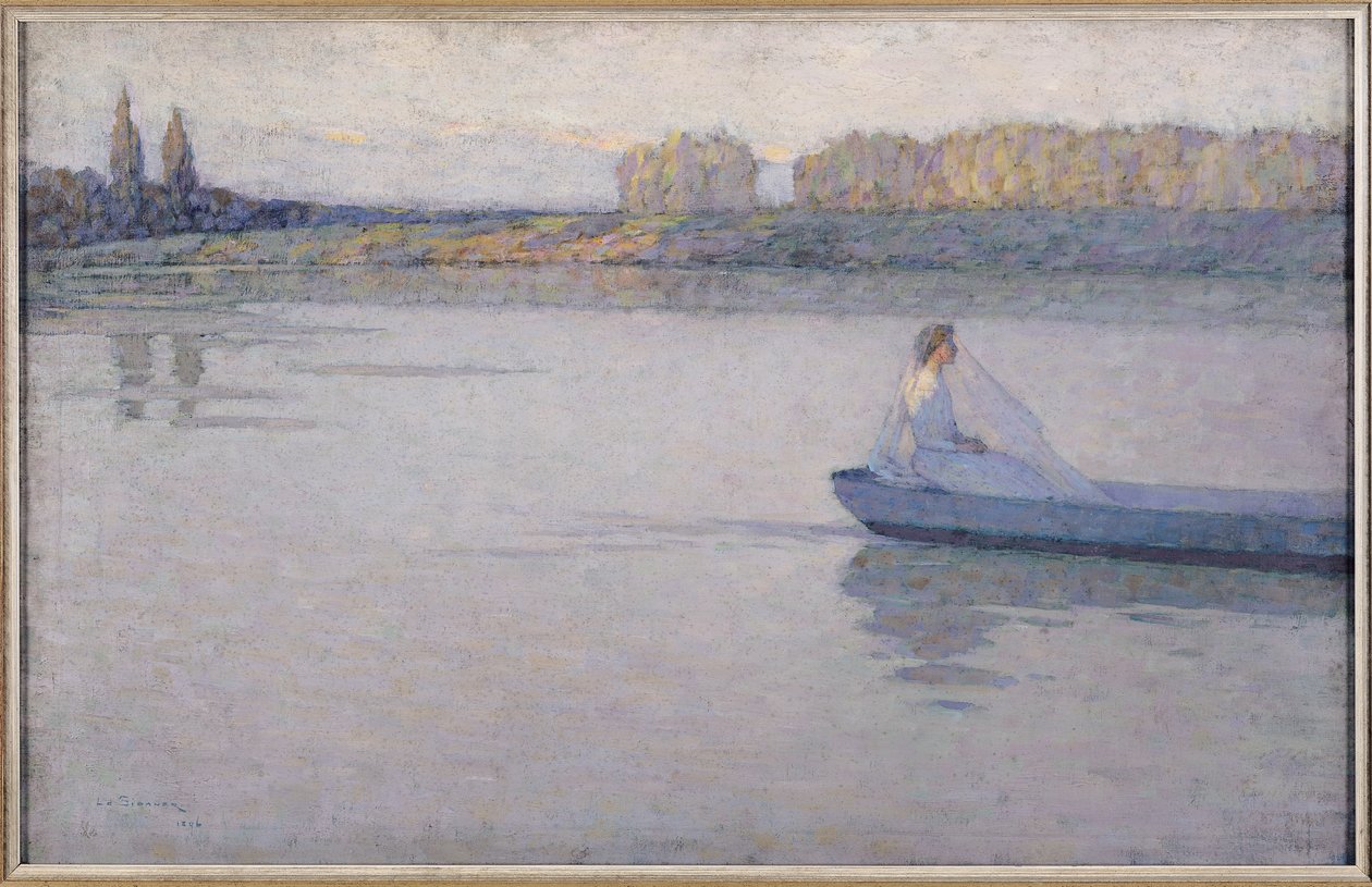 No rio, manhã, 1896 de Henri Eugene Augustin Le Sidaner