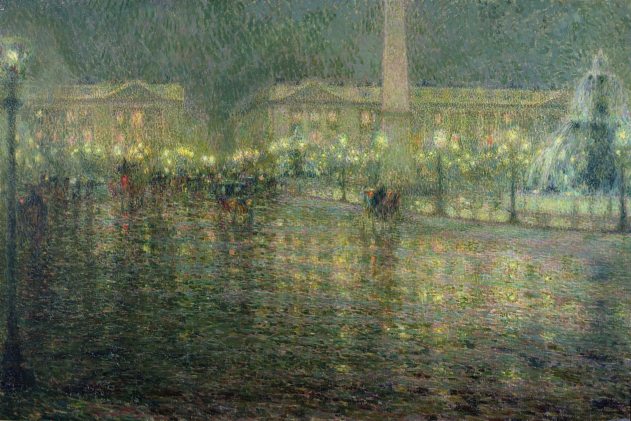 Praça da Concórdia, c.1909 de Henri Eugene Augustin Le Sidaner