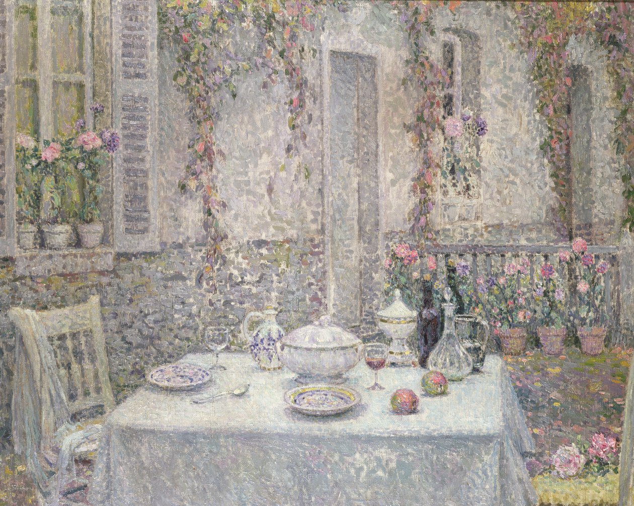 Toalha de Mesa Branca de Henri Eugene Augustin Le Sidaner