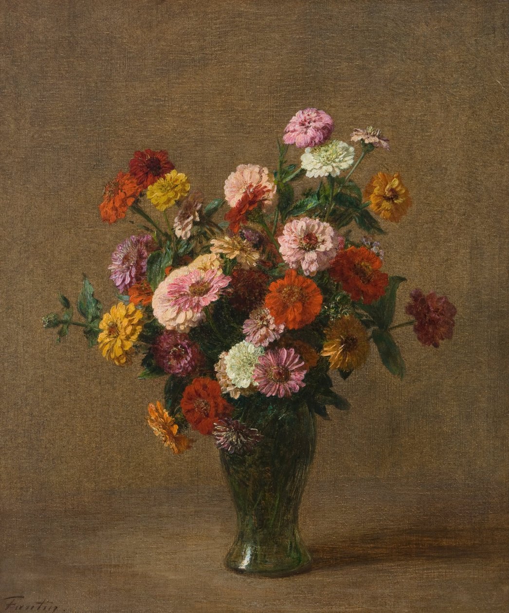 Zinnias de Ignace Henri Jean Fantin Latour