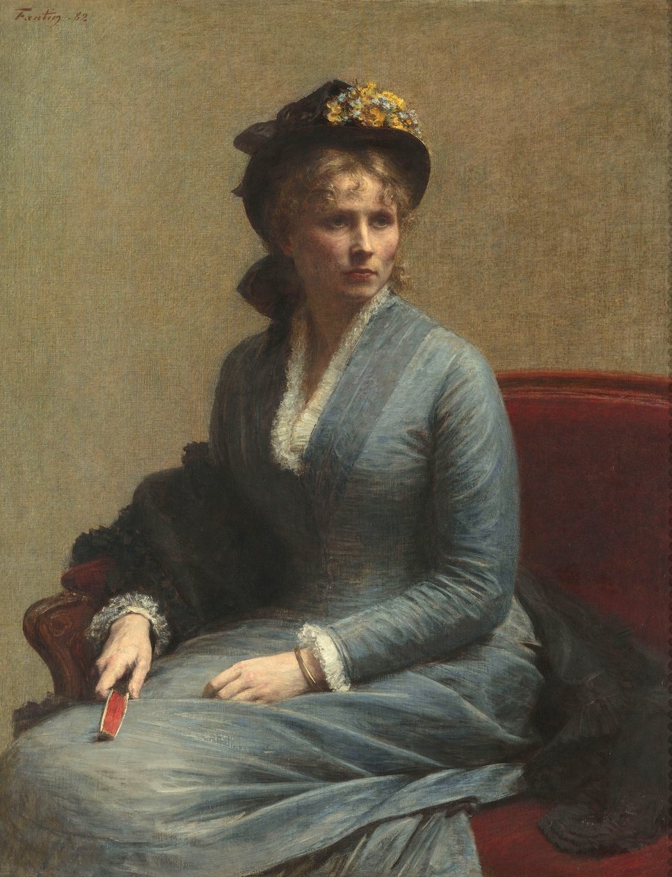 Retrato de Miss CD [Charlotte Dubourg] de Ignace Henri Jean Fantin Latour
