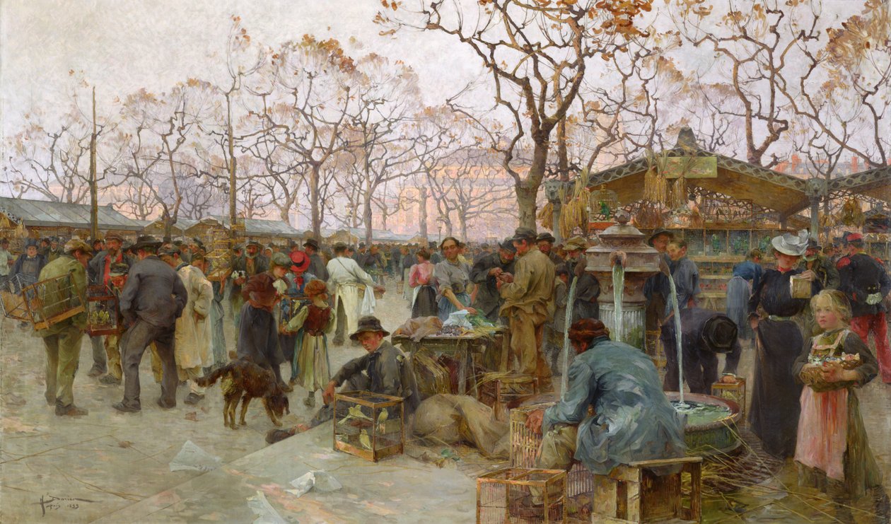 O mercado parisiense de aves de Henri Gaston Darien