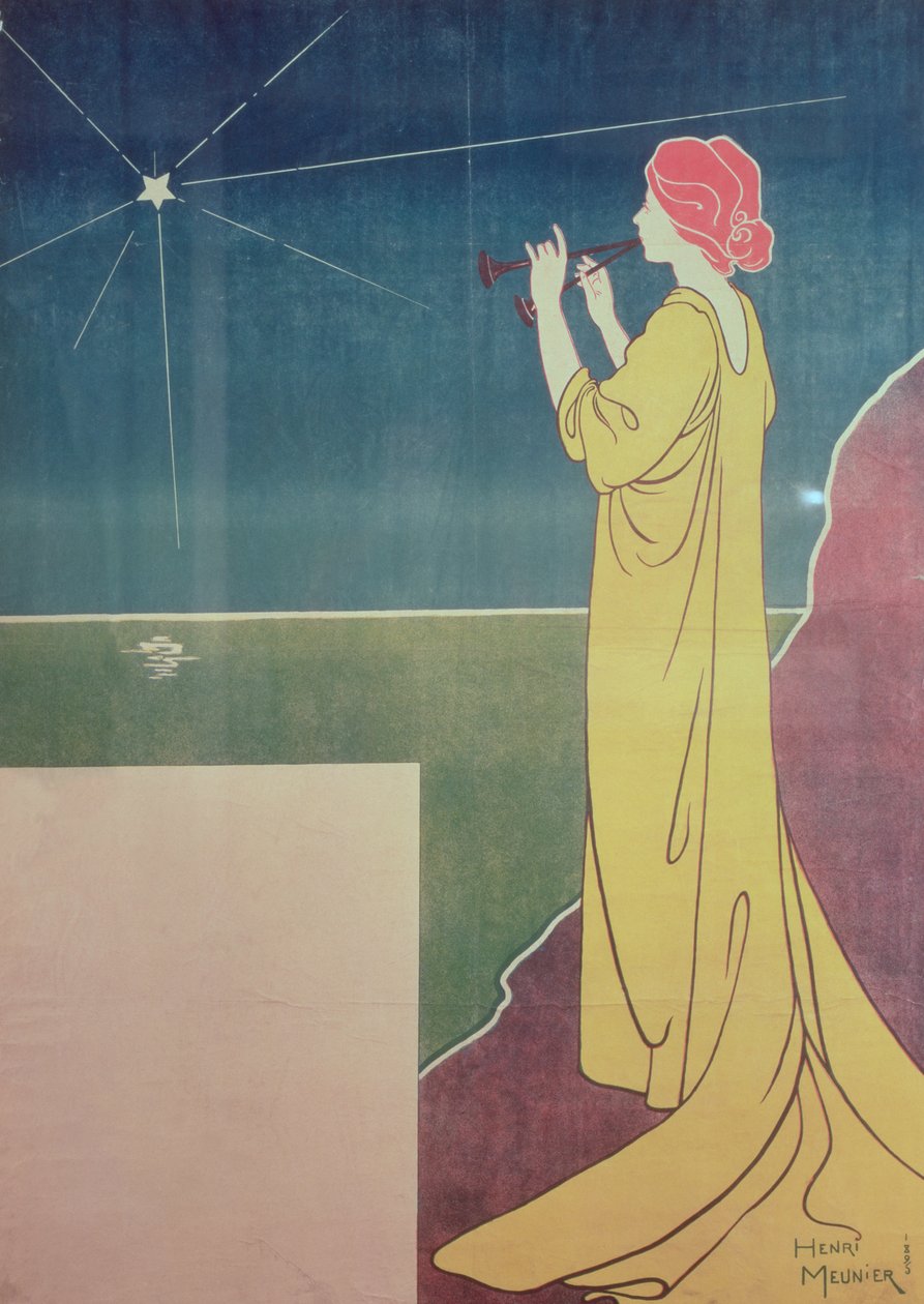 Cartaz para o quarteto de Isaye (antes da rotulação), 1895 de Georges Meunier