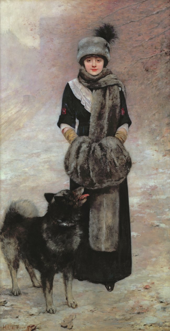 Retrato de Colette Gervex, filha do artista, 1910 de Henri Gervex