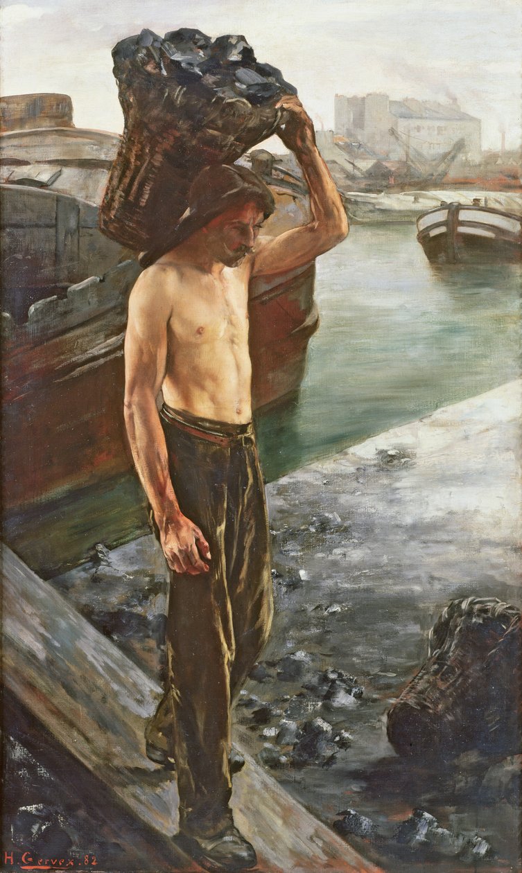O transportador de carvão, 1882 de Henri Gervex