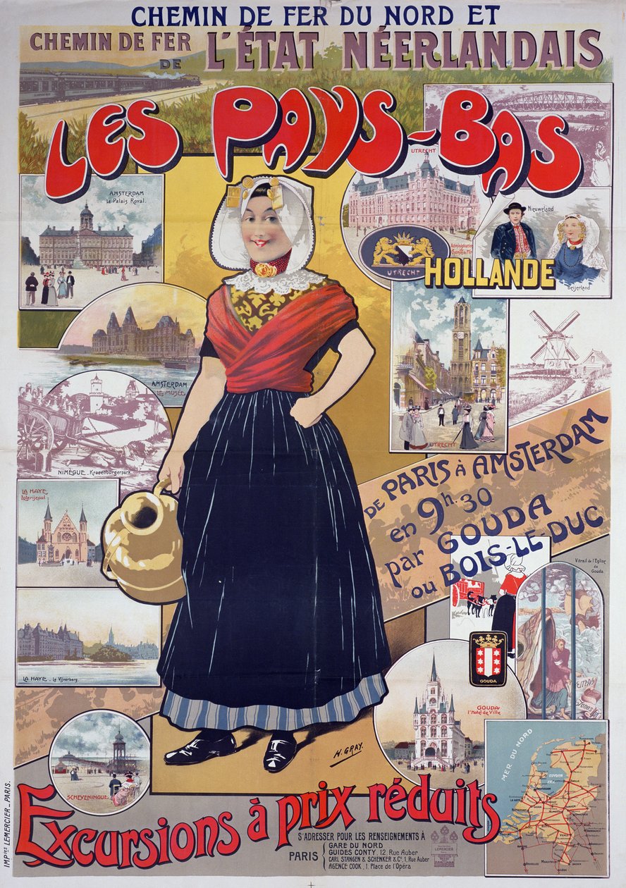 Cartaz publicitário na Holanda de Henri Gray
