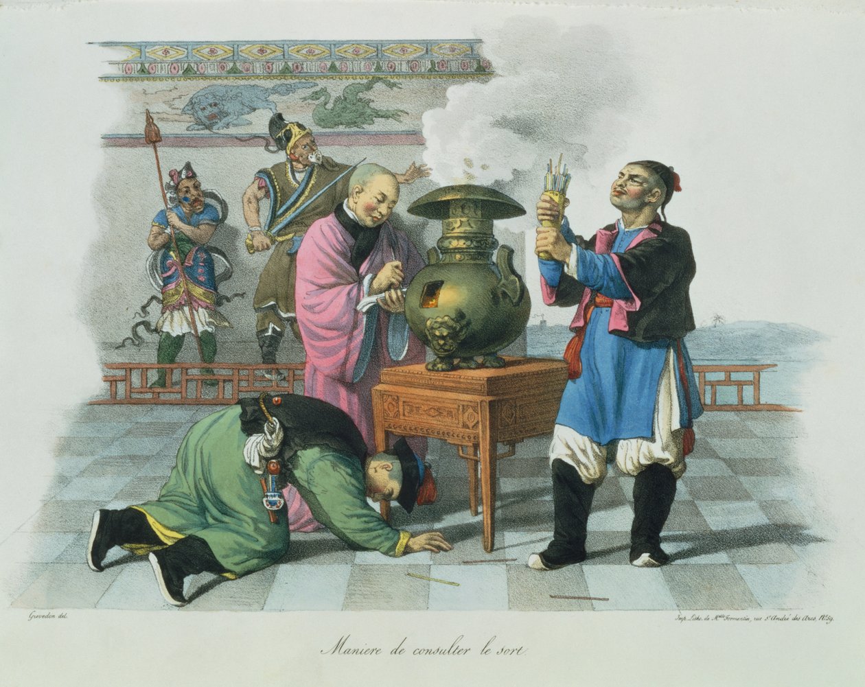Uma maneira de dizer o futuro, gravado por Mlle. Formentin, 1824-27 de Henri Grevedon