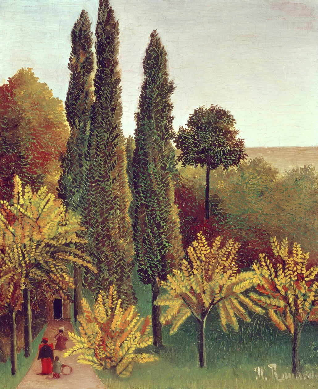 Caminho no Parque Buttes Chaumont, Paris, 1908 de Henri Rousseau