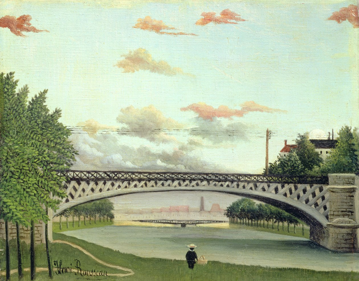 A ponte em charenton, frança de Henri Rousseau