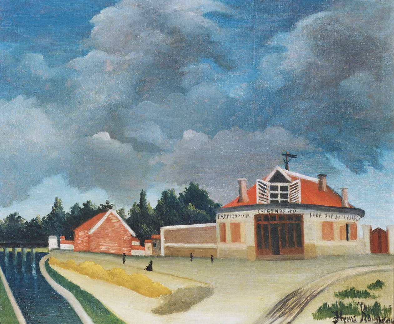 A fábrica de cadeiras em Alfortville, c.1897 (veja também 309518) de Henri Rousseau
