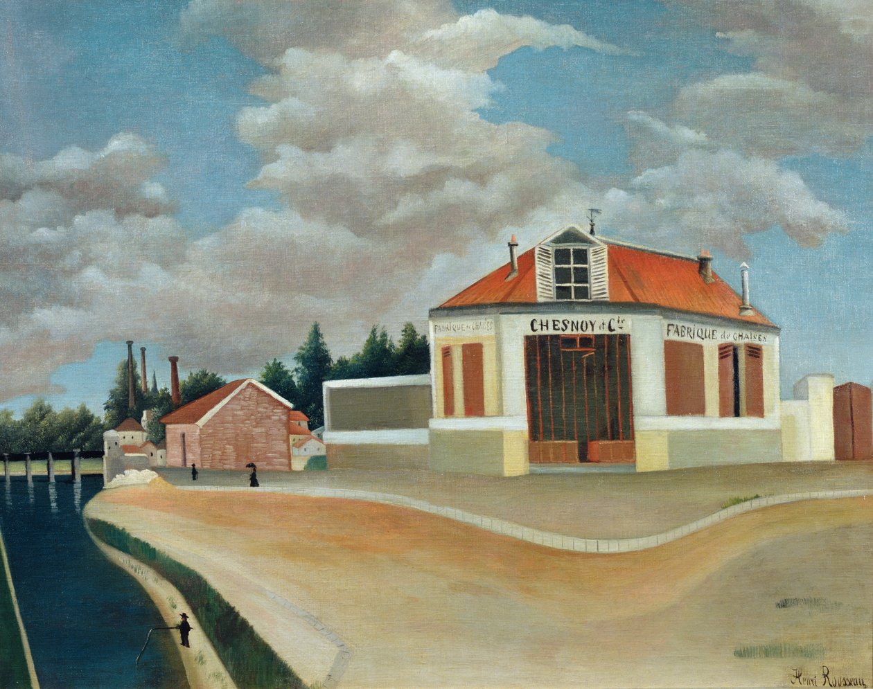 A fábrica de cadeiras em Alfortville, c.1897 (ver também 309519) de Henri Rousseau