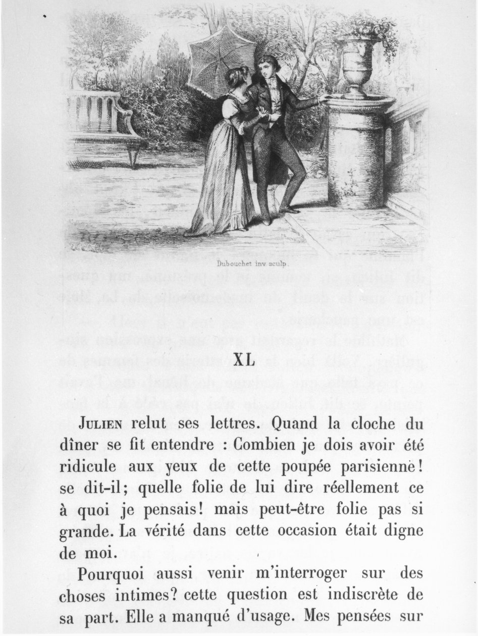 Ilustração para &39;O Vermelho e o Negro&39; de Stendhal (1783-1842) publicado em 1884 de Henri Joseph Dubouchet