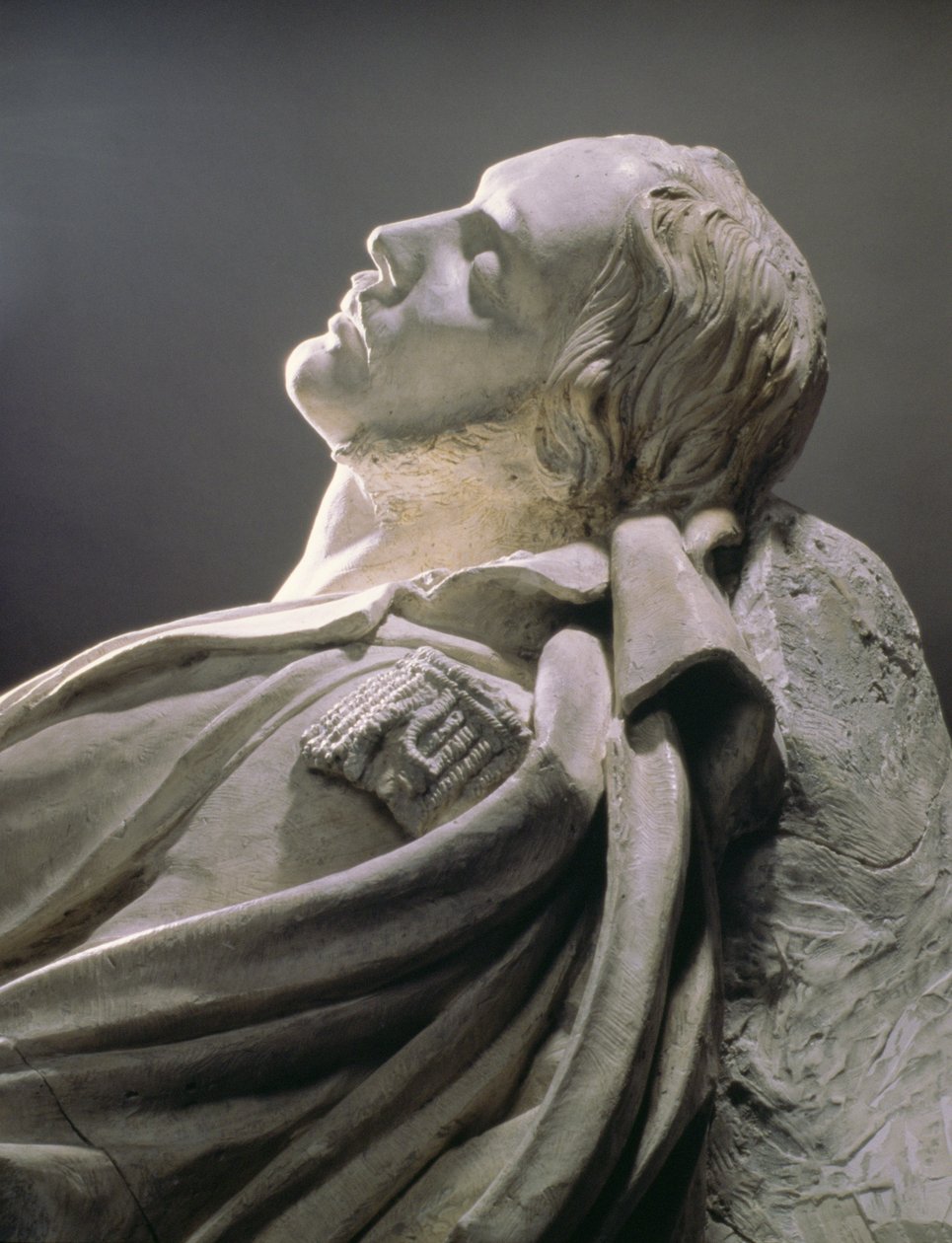 Efígie de Ferdinand-Philippe (1810-1842) duc d&39;Orleans, 1842 (gesso) (detalhe) de Henri Joseph Francois de, baron Triqueti
