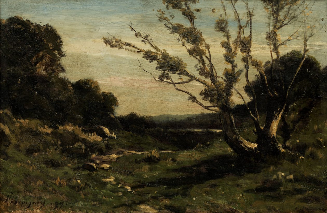 Manhã no Nièvre de Henri Joseph Harpignies