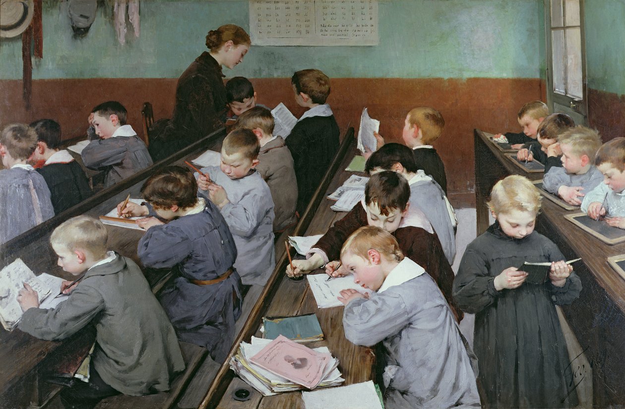 A classe das crianças, 1889 de Henri Jules Jean Geoffroy