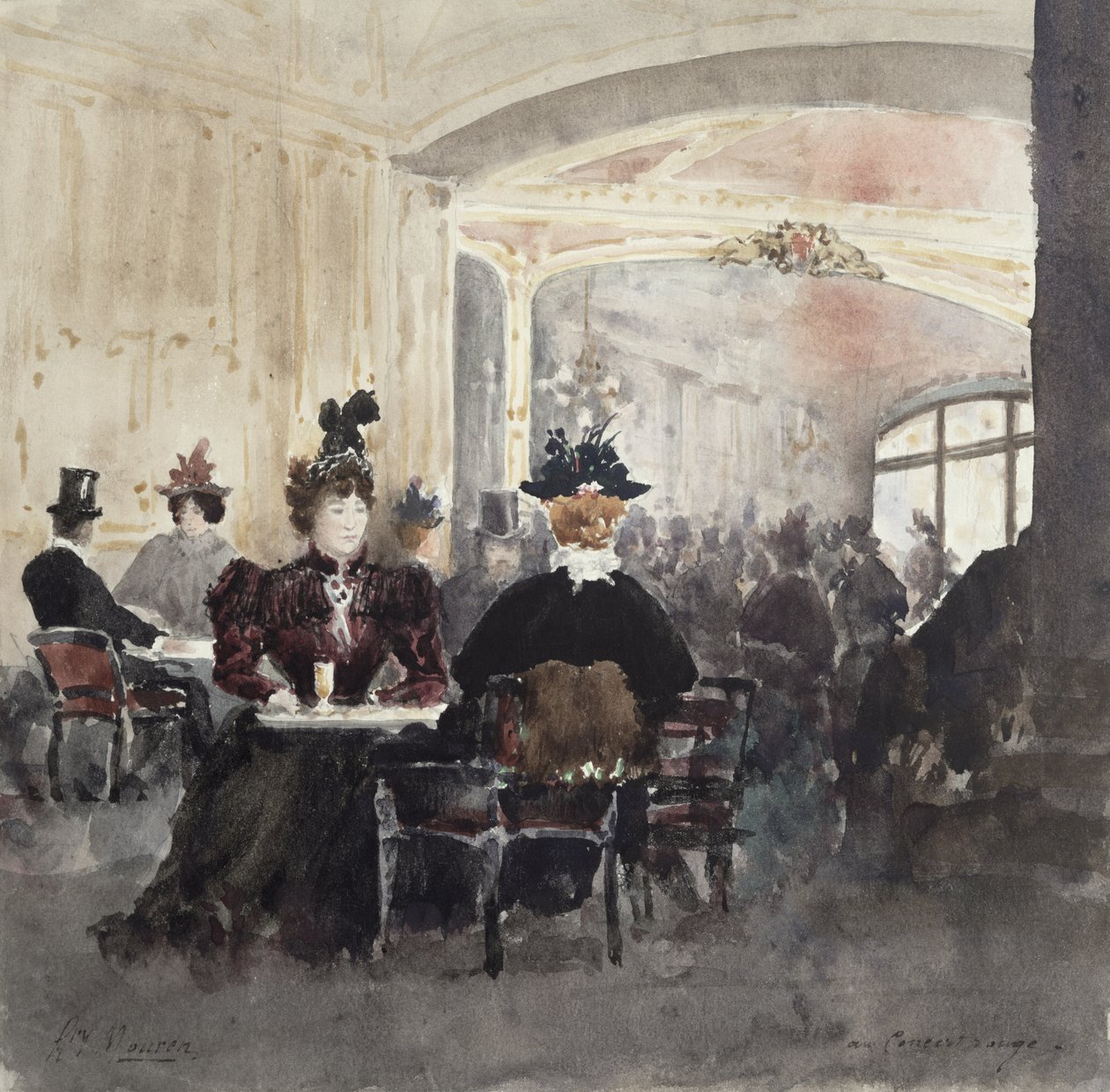 Interior do concerto vermelho de Henri Laurent Mouren