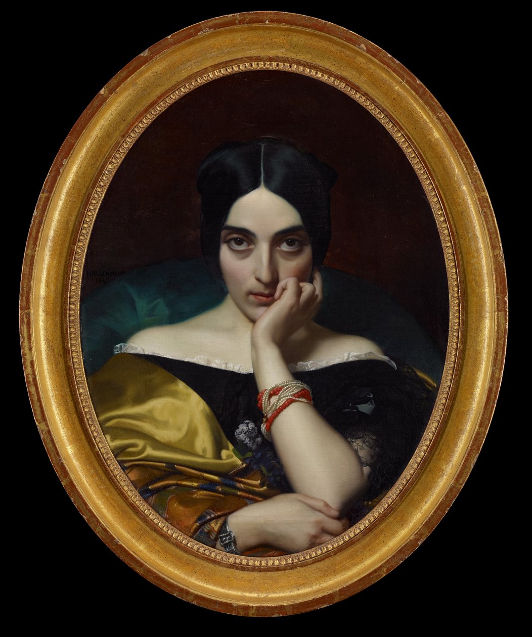 Retrato de Clementine (Sra. Alphonse) Karr, 1845 de Henri Lehmann