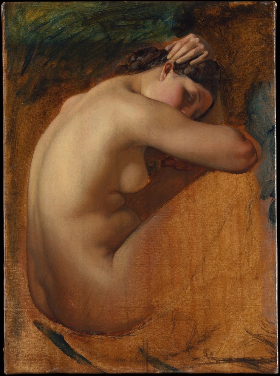 Estudo de uma mulher nua de Henri Lehmann