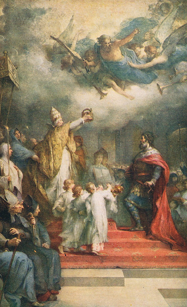A coroação de Carlos Magno de Henri Leopold Levy