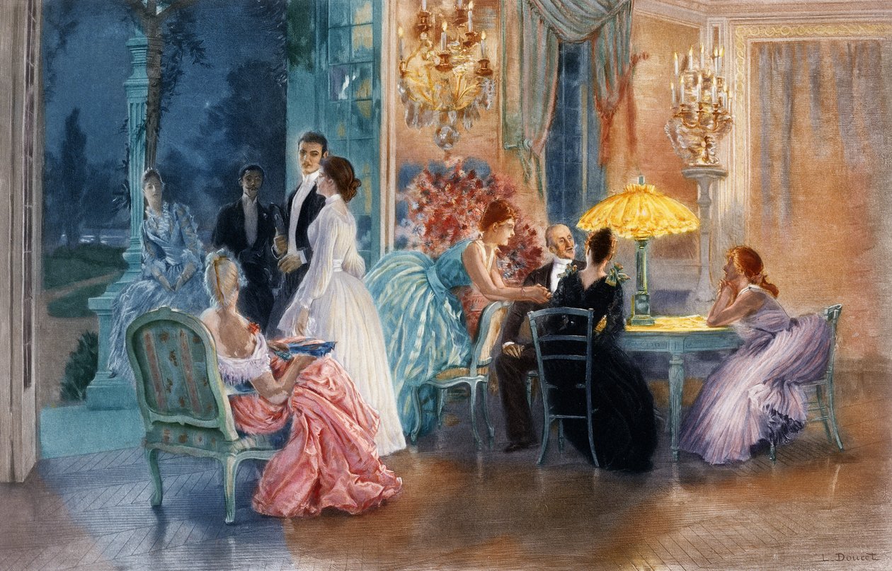 A noite no castelo, 1890 de Henri Lucien Doucet