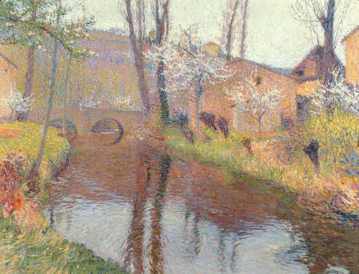 Paisagem com uma ponte de Henri Martin