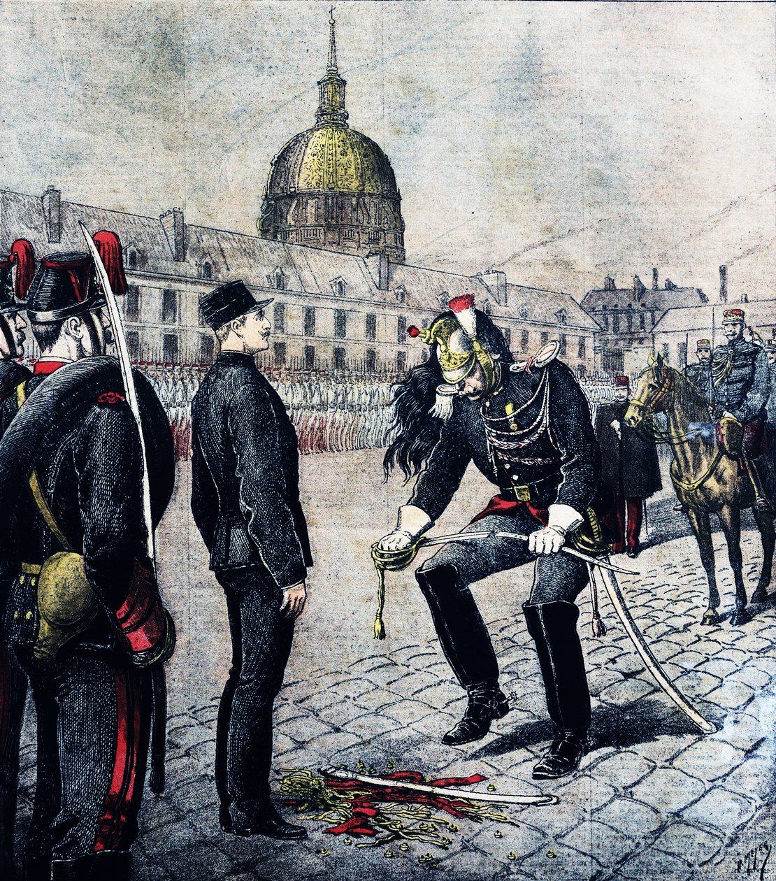 Alfred Dreyfus despojado de rank de Henri Meyer