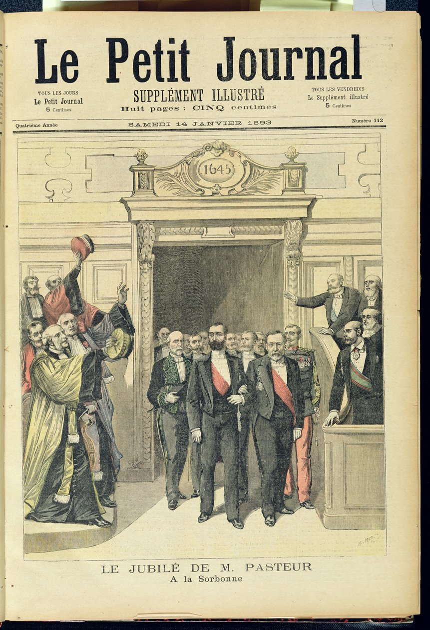 O Jubileu de Louis Pasteur (1822-95) na Sorbonne, em 27 de dezembro de 1892, em Le Petit Journal, 14 de janeiro de 1893. de Henri Meyer
